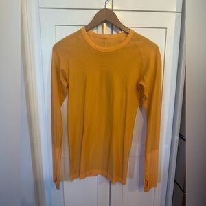 lululemon athletica Orange Long Sleeve Top